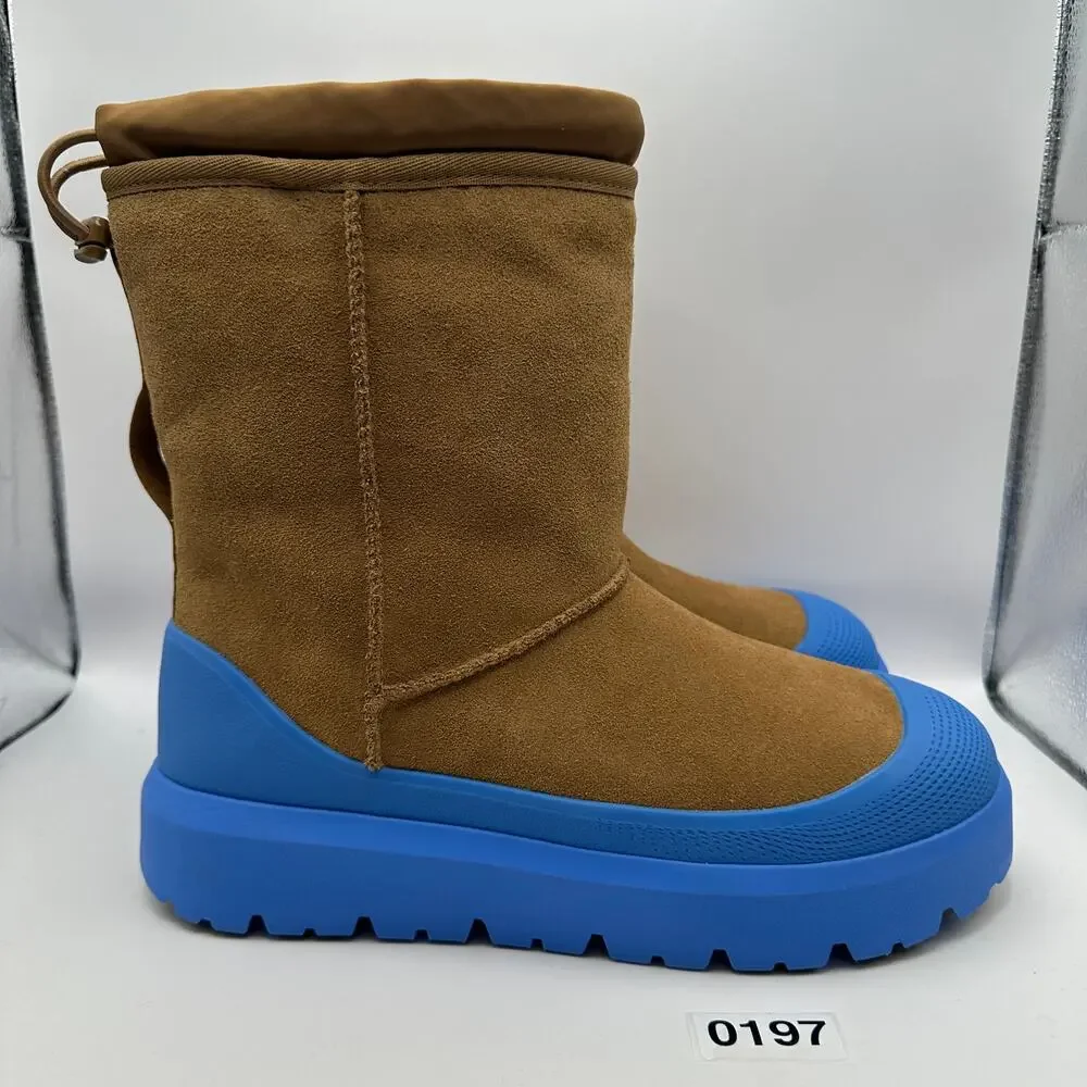 UGG Men's 10 Classic Weather Hybrid Chestnut Big Sky Blue Suede Boot 1143992